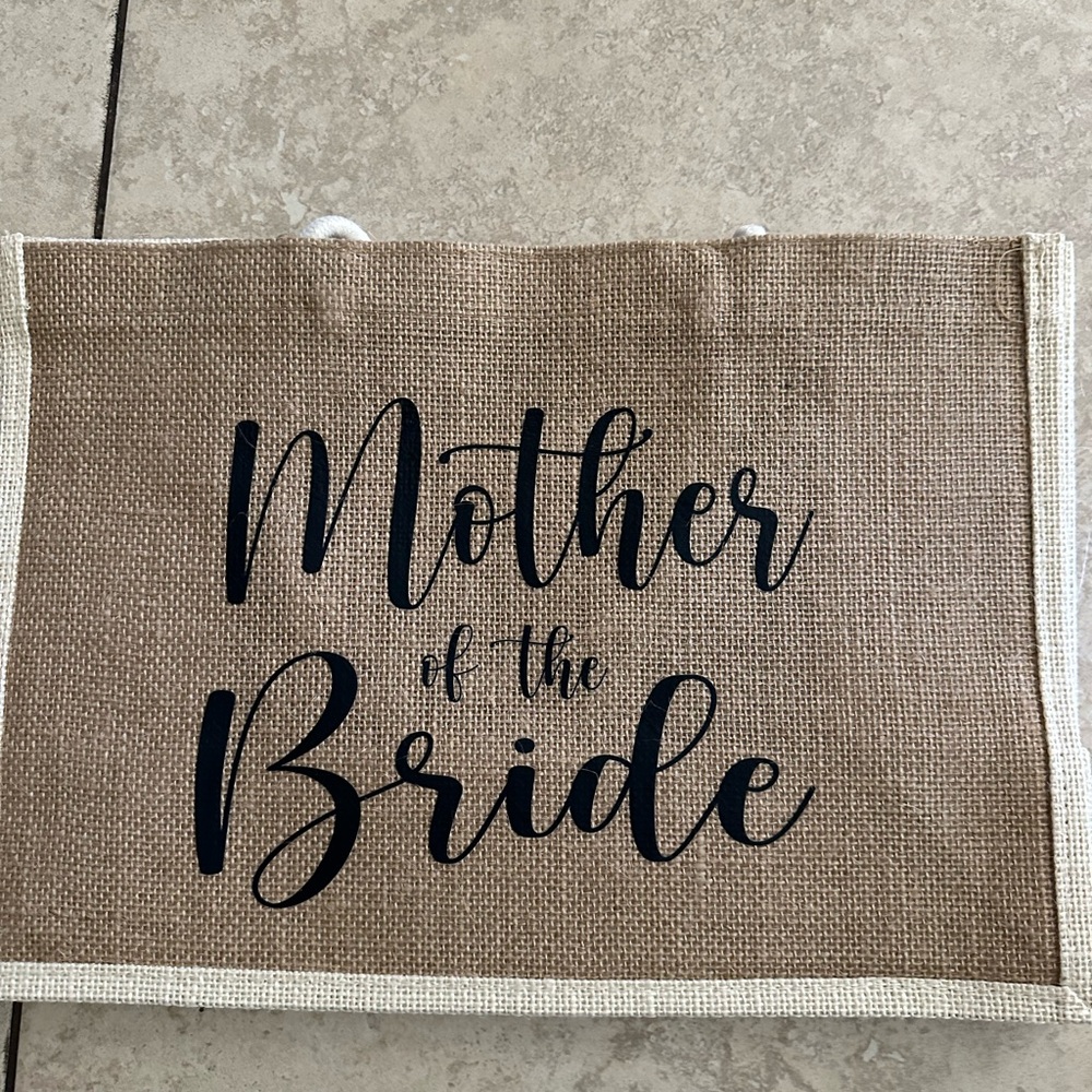 Mother of the Bride Jute Tote Bag